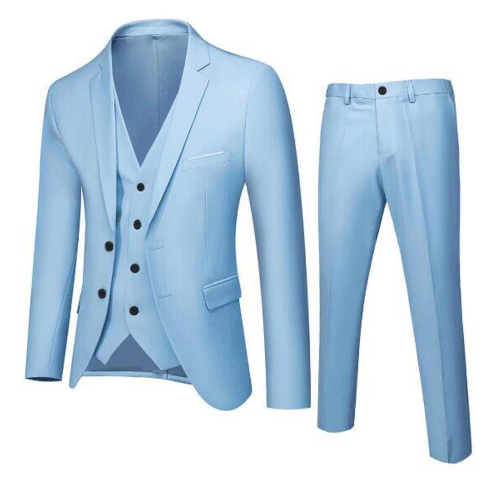 Men's Slim Fit 3-Piece Suit Set