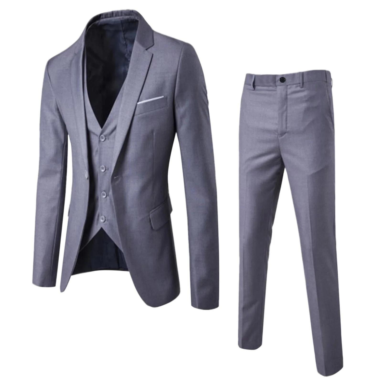 Men's Slim Fit 3-Piece Suit Set