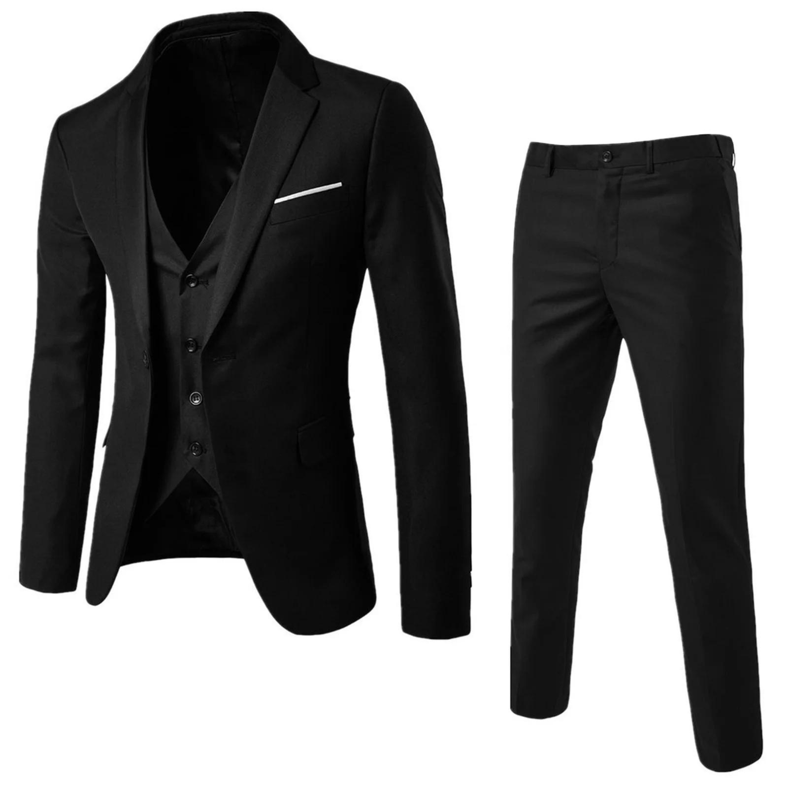Men's Slim Fit 3-Piece Suit Set
