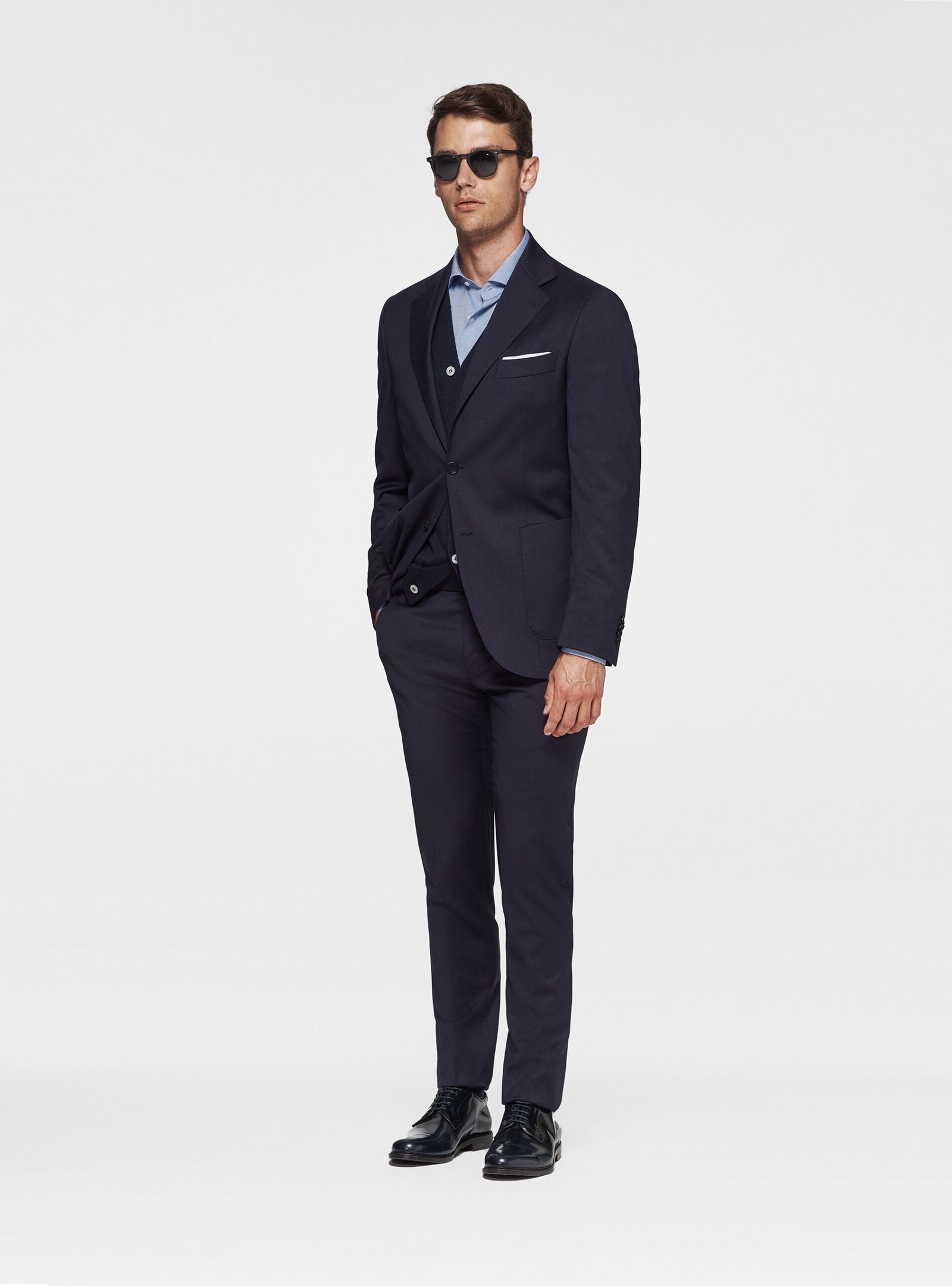 Plain velvet split smoking jacket