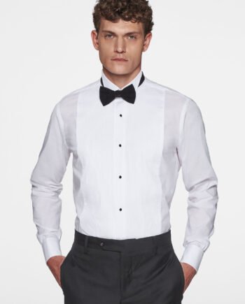 Stretch poplin diplomatic smoking shirt