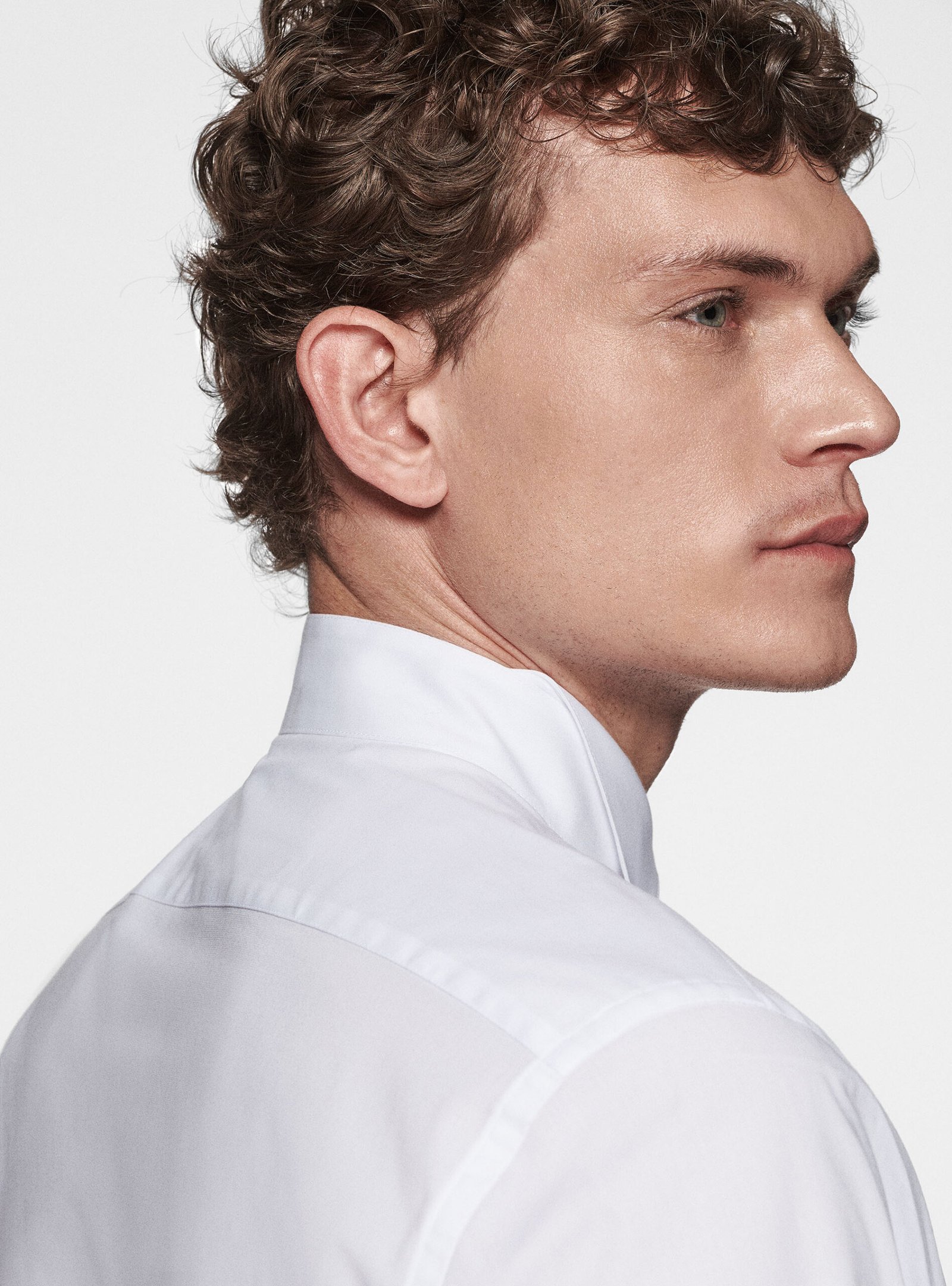 Stretch poplin diplomatic smoking shirt