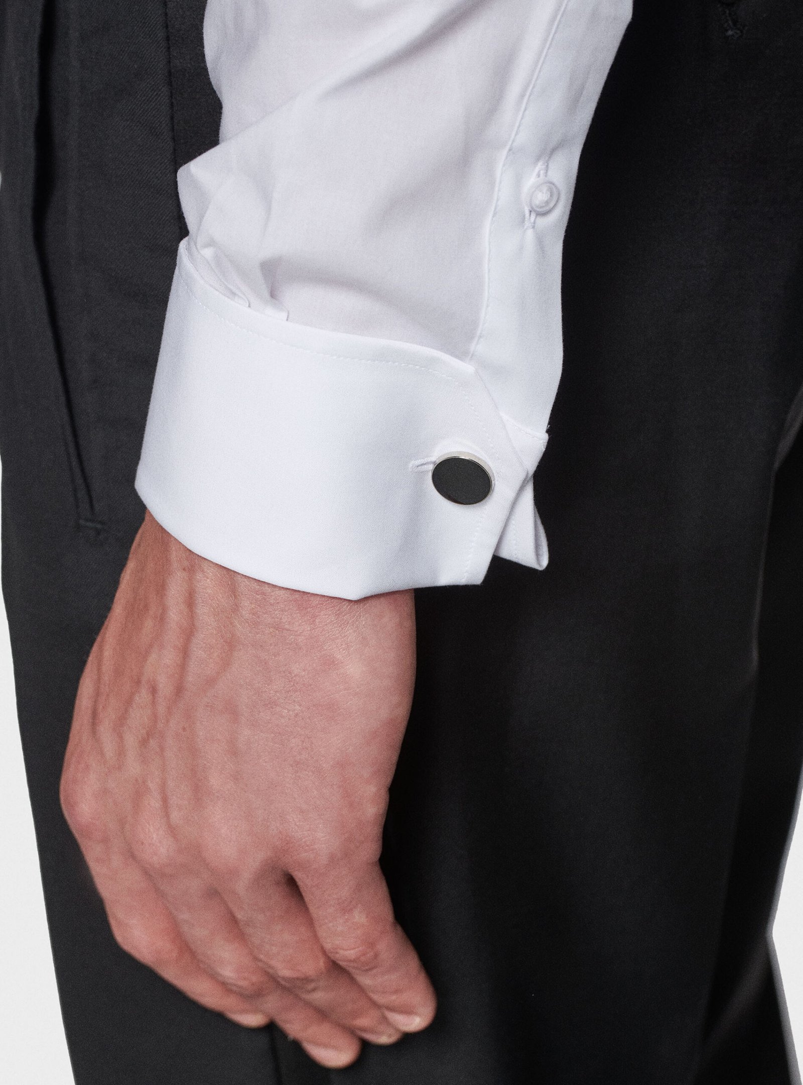 Stretch poplin diplomatic smoking shirt