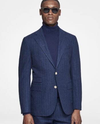 Pinstripe flannel blazer