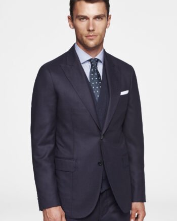 Flannel lance-breasted blazer