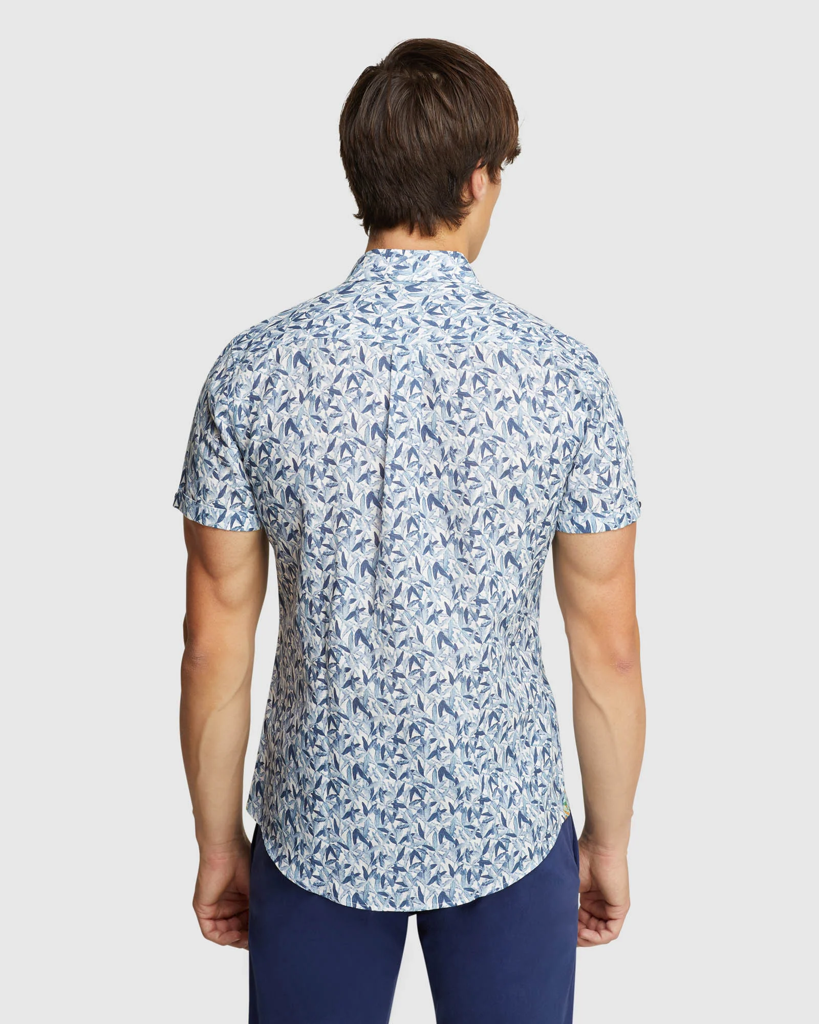 Tottenham Linen Cotton Print Short Sleeve Shirt